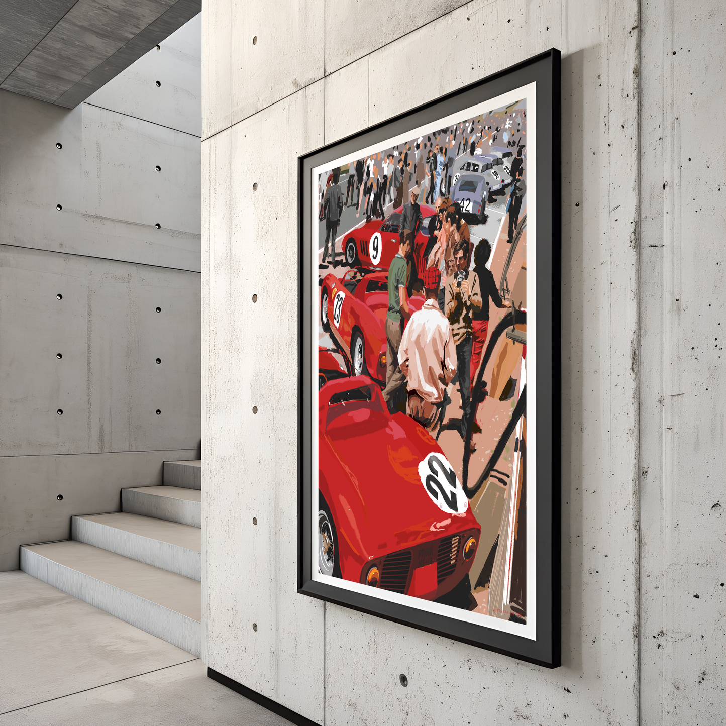 Ferrari v Porsche at Le Mans 1963 | Motorsport Art Print