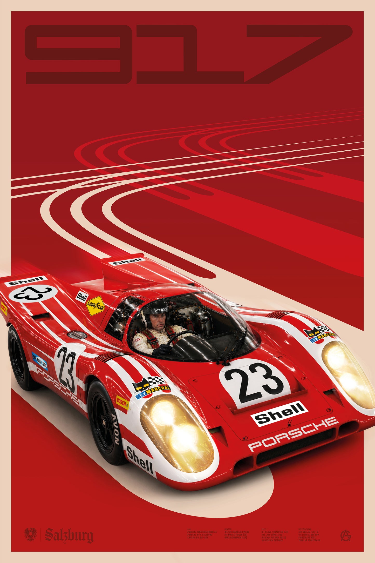 ‘Salzburg’ | Porsche 917K Art Print
