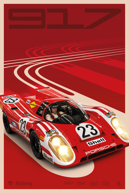 ‘Salzburg’ | Porsche 917K Art Print