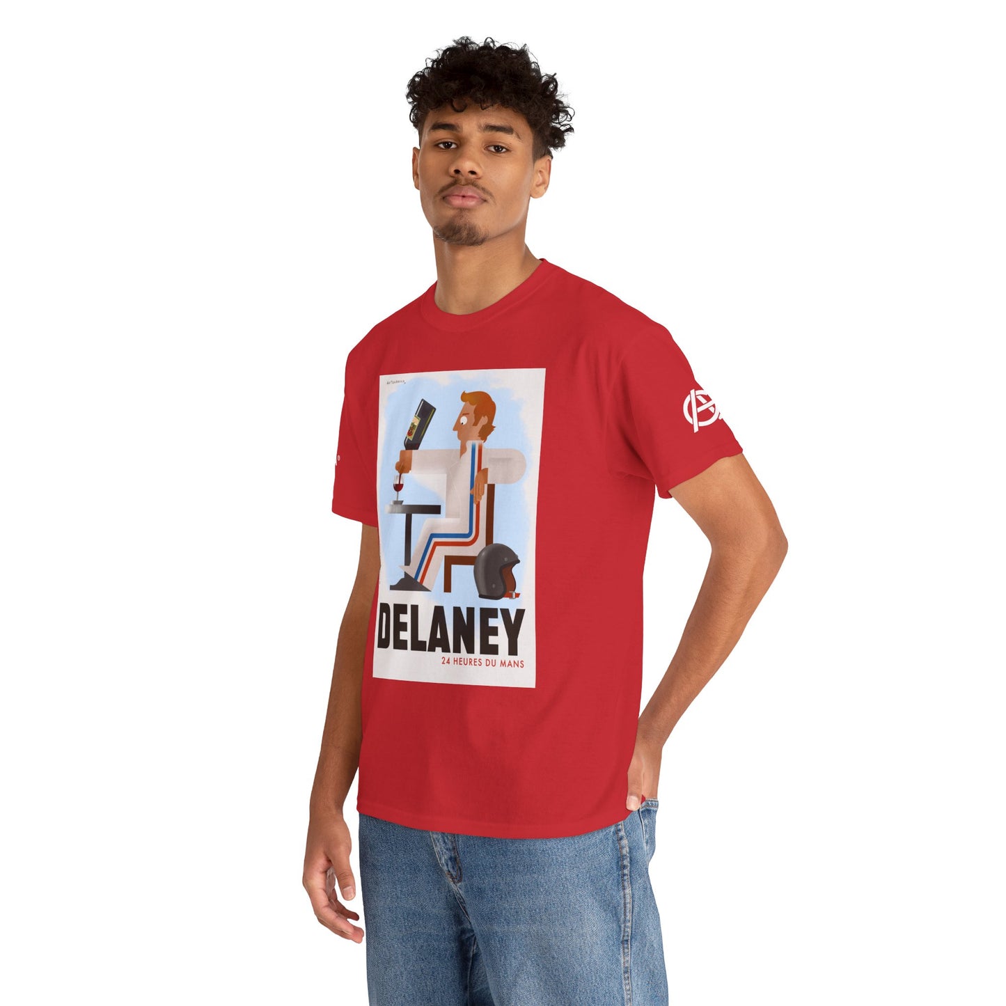 Delaney_Red_T_Shirt_Model_Front_Male