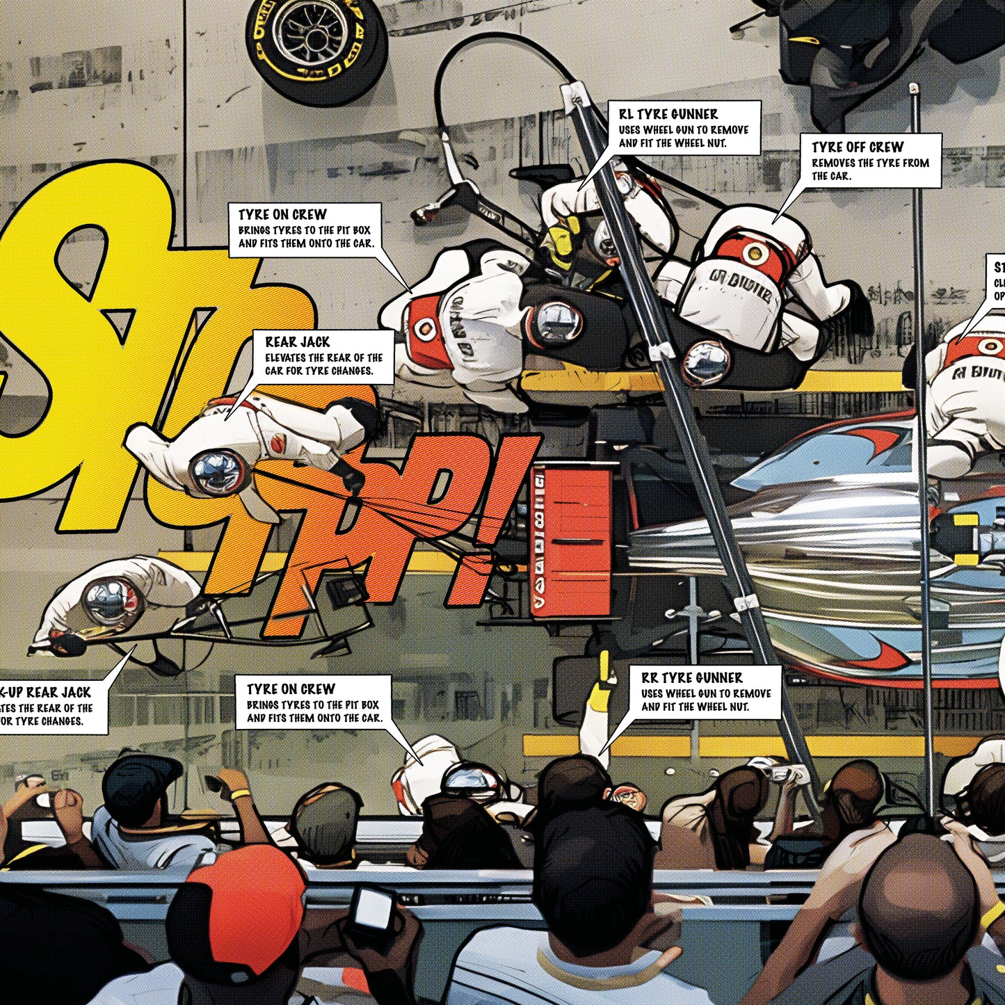 McLaren MP4-26 Abu Dhabi 2011 comic-style Formula 1 racing art print
