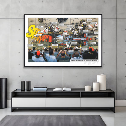 McLaren MP4-26 Abu Dhabi 2011 comic-style Formula 1 racing art print

