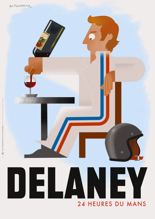 Michael Delaney Le Mans 1971 graphic motorsport poster print
