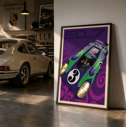 ‘Hippie Car’ | Porsche 917LH Art Print